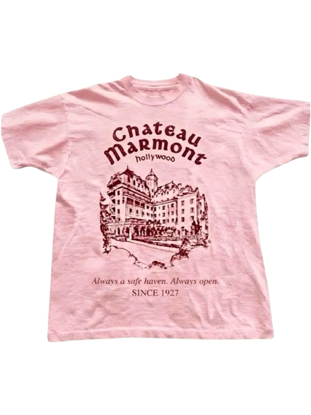 Chateau Marmont Hollywood Los Angeles Pink Classic T-Shirt